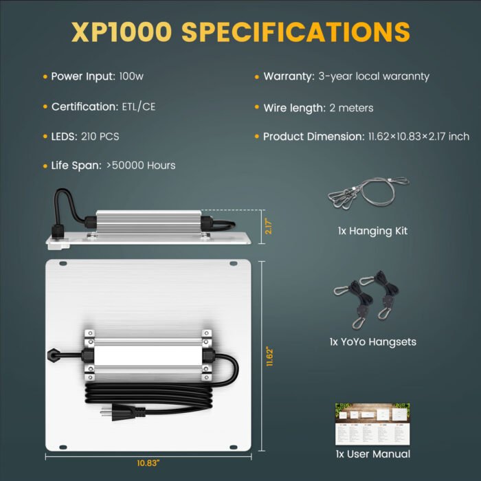 XP1000 Specifications