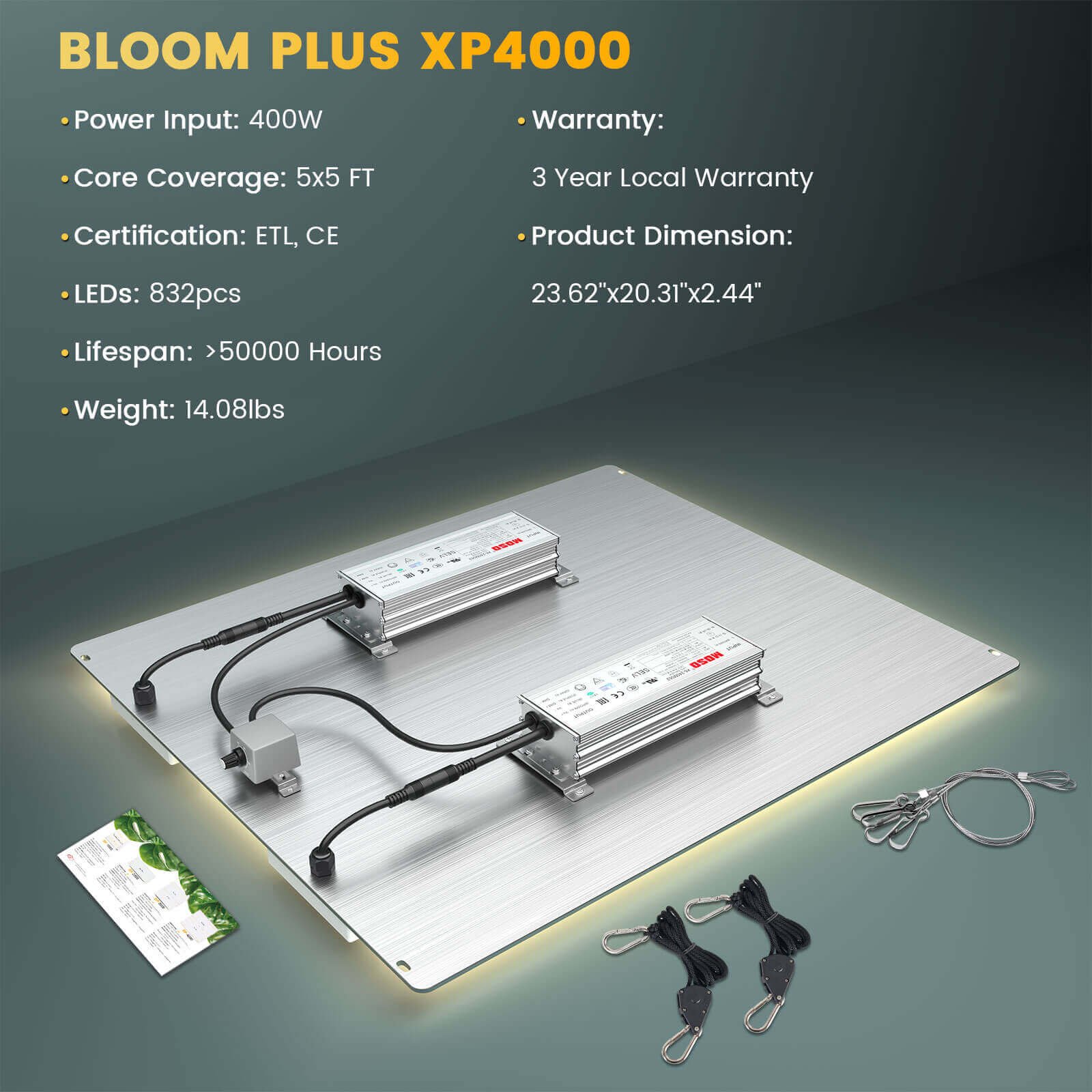 Bloom Plus XP4000 LED Grow Light 400W