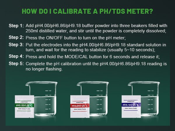 How do i calibrate a PH/TDS meter?